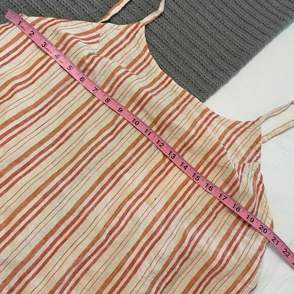 Reformation Linen Midi Dress Drop Back Women's Size XL Beach Lounge Natural - Picture 8 of 8